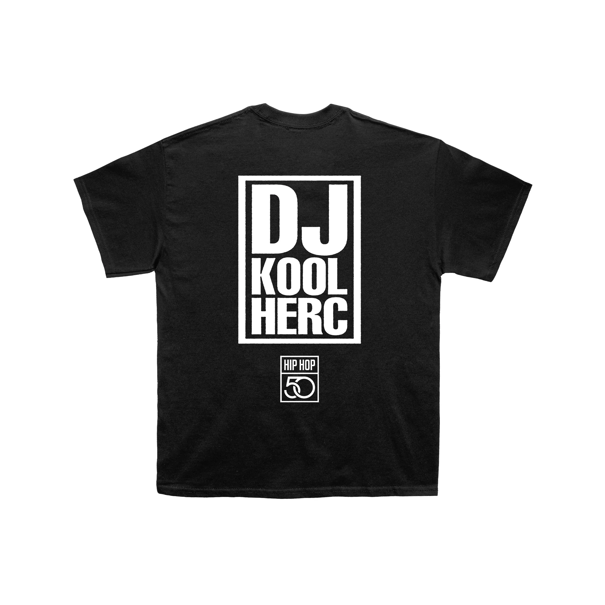 HH50: “FATHER OF HIP HOP” DJ KOOL HERC HIP HOP 50 LIVE BLACK T-SHIRT - Image 2