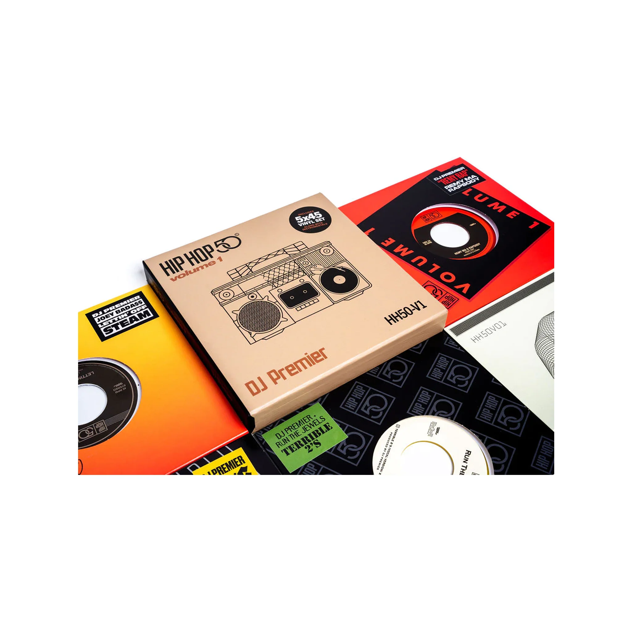 DJ Premier "Hip Hop 50 Vol 1" - 5x7" 45 Vinyl Set - Image 9