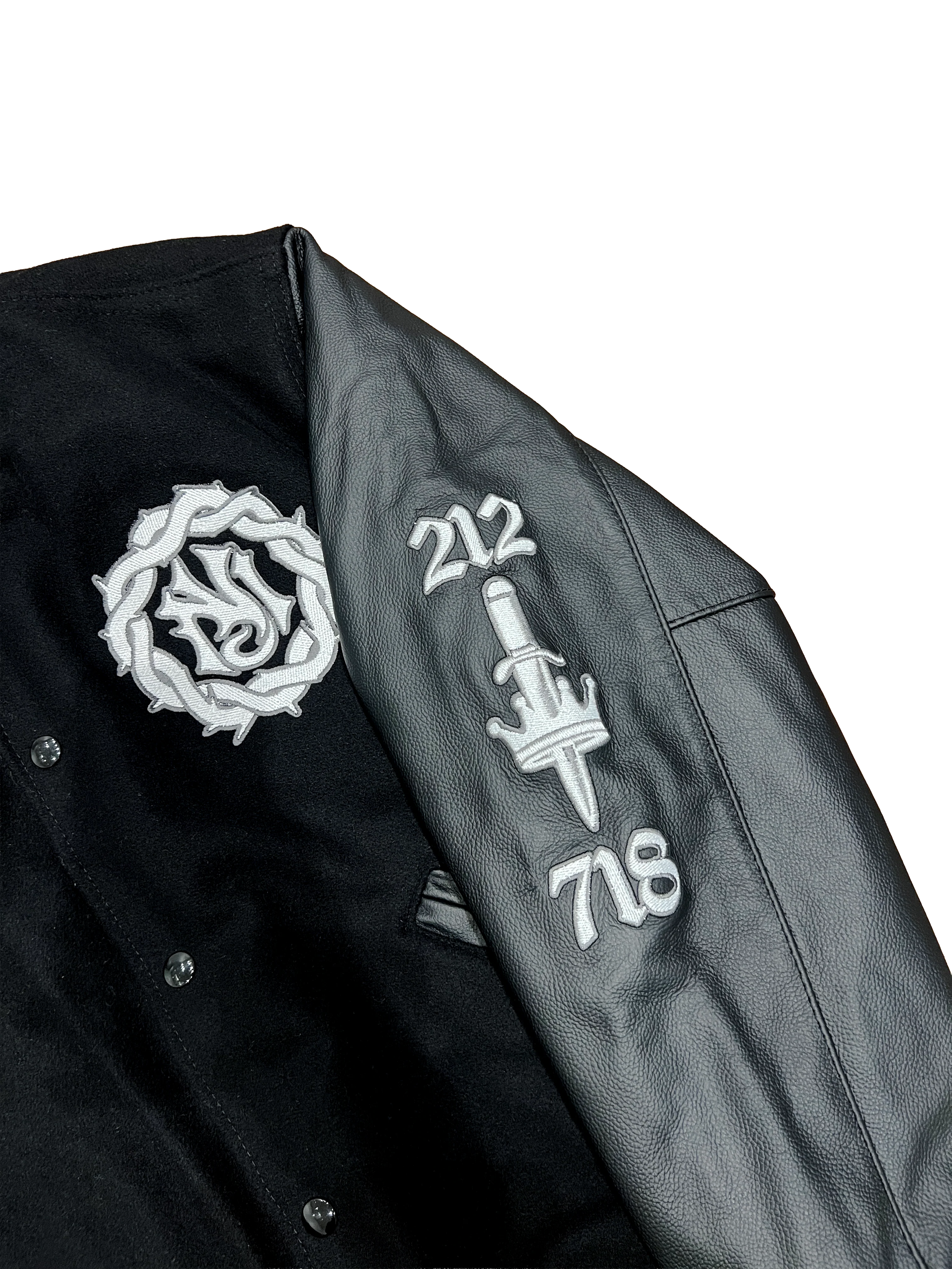 Legend Has It - Wool & Leather Varsity Jacket - Image 6