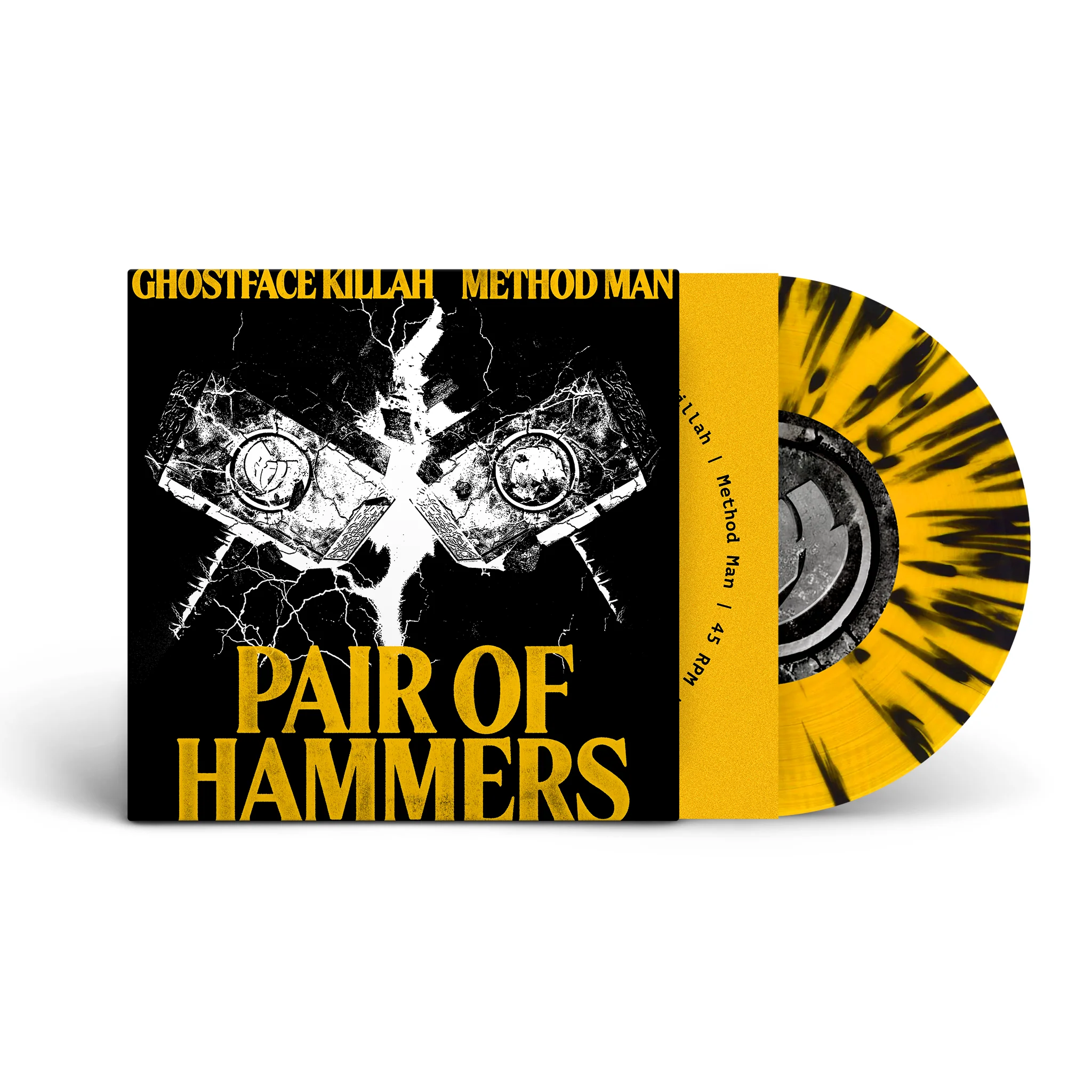 Ghostface Killah ft. Method Man "Pair of Hammers" - Killer Bee Splattered Vinyl 7" Single - Image 4