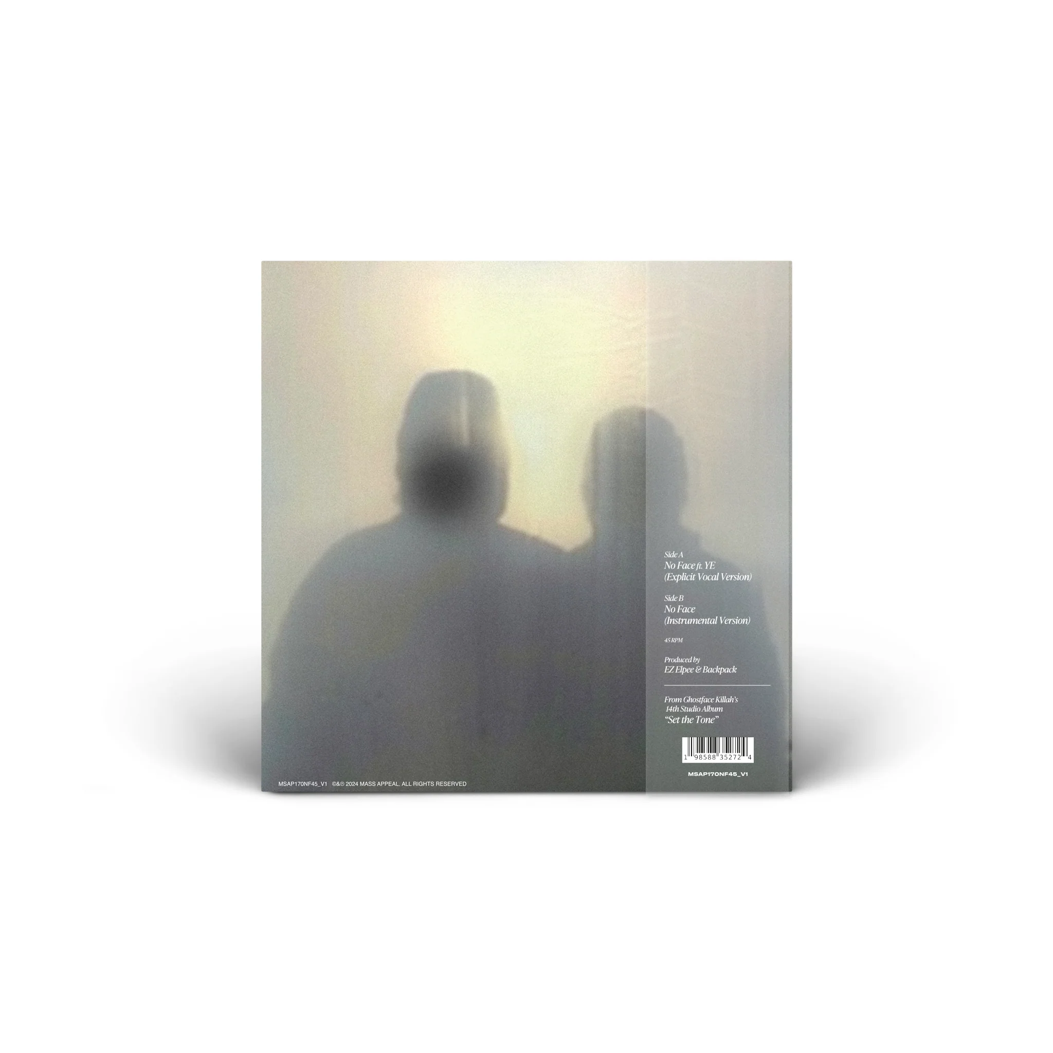 Ghostface Killah ft YE "No Face" 7" Vinyl Single - Standard Yellow Version w / Obi Strip - Image 6