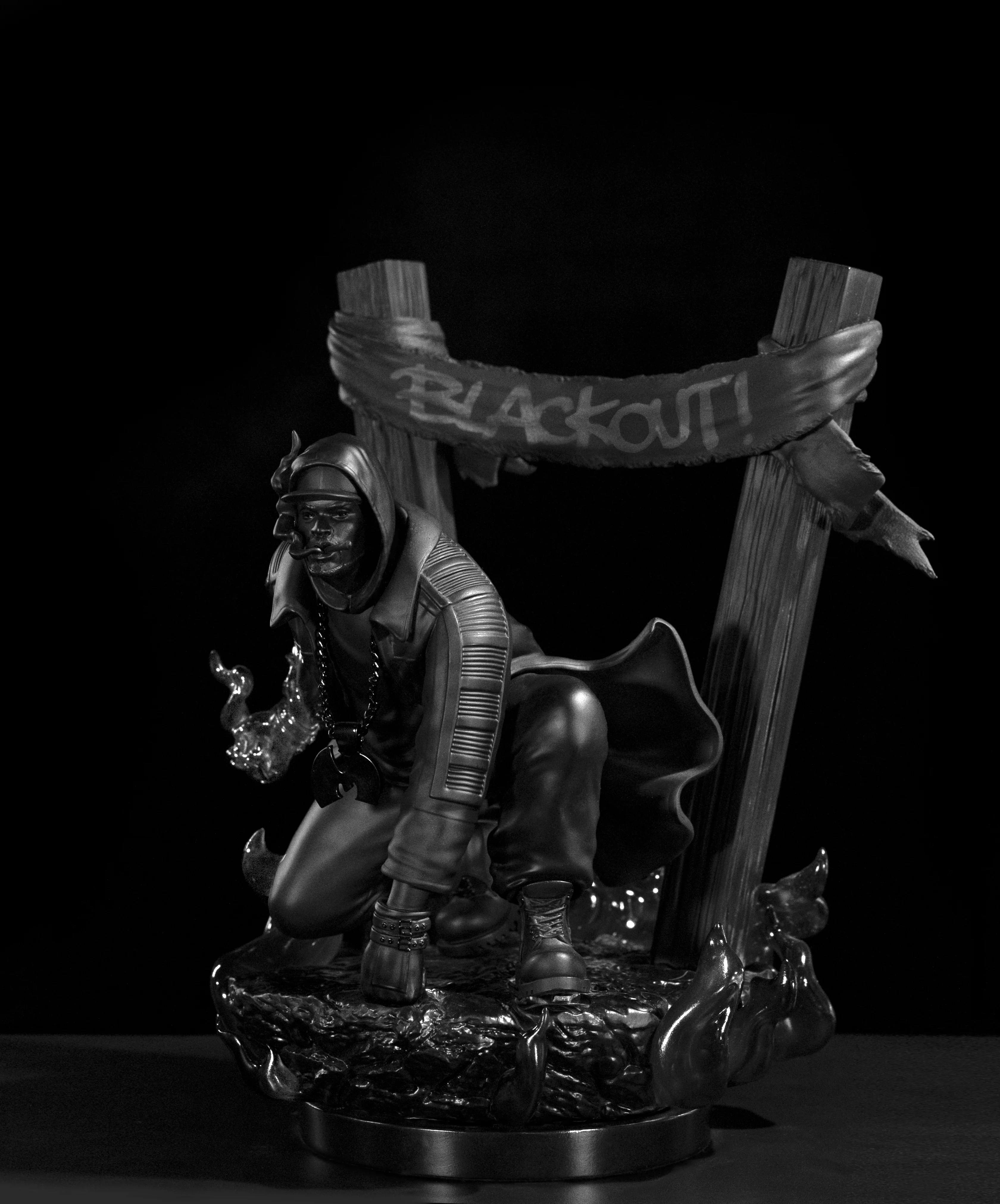 Method Man x Concrete Jungle x Hip Hop 50 Statue: BLACKOUT VERSION - Image 5
