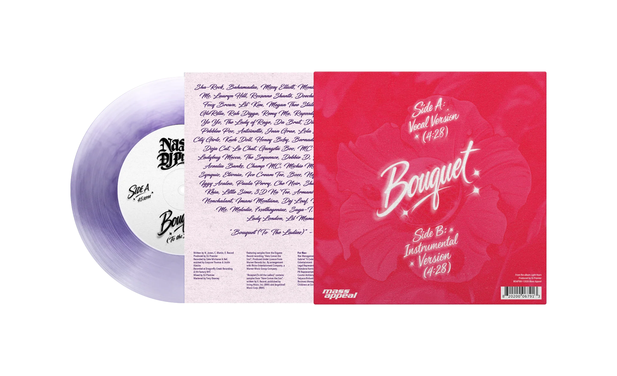 Nas & DJ Premier -  Bouquet (To The Ladies) - 7" Single - Image 2