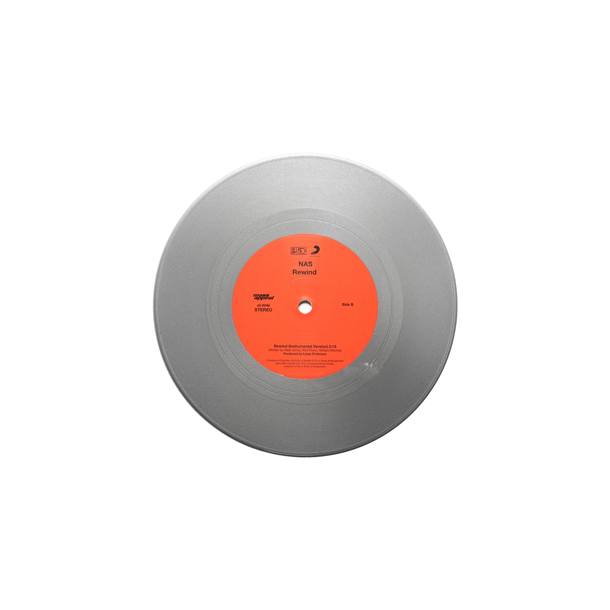 Nas "Rewind" 45 RPM 7" SILVER Color Vinyl Single - Image 6