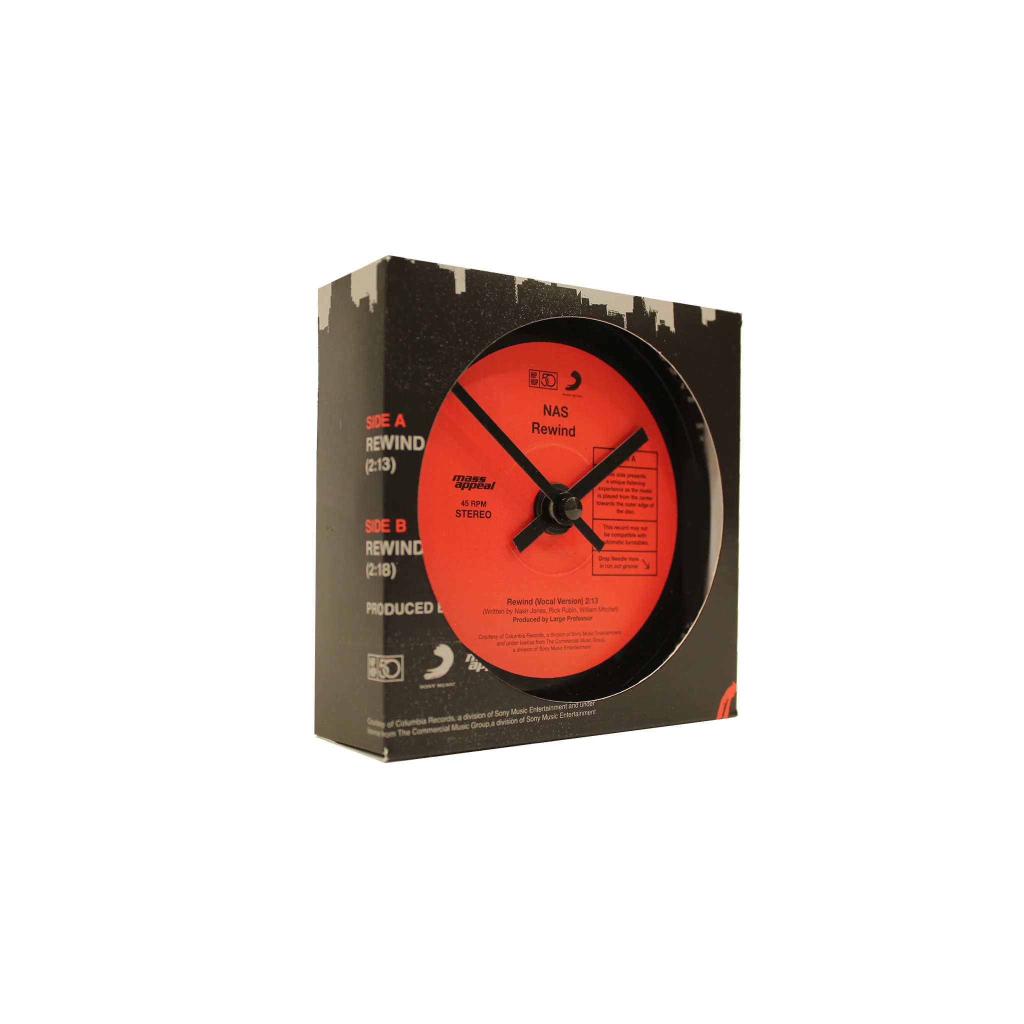 Nas - Rewind - Handmade Vinyl Clock - Image 3