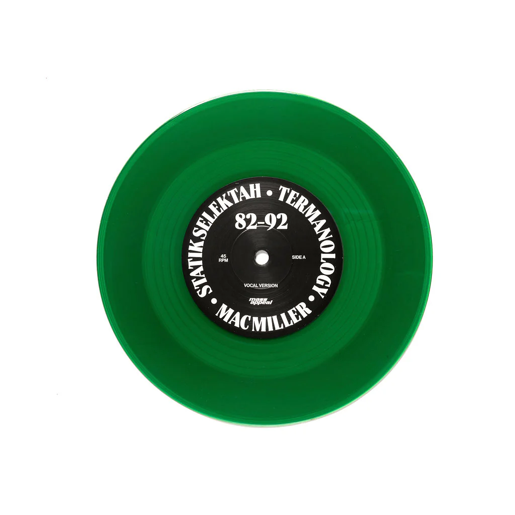 Statik Selektah & Termanology ft. Mac Miller "82 92" (GREEN VERSION) 45 7" Vinyl Single - Image 5